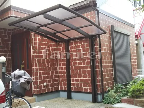 大阪市大正区 自転車バイク屋根 YKKAP レイナポートグランミニ 駐輪場屋根 サイクルポート R型アール屋根