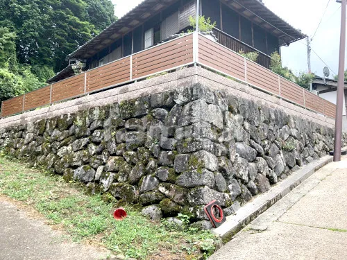 桜井市 リフォーム部分工事 木製調目隠しフェンス塀 YKKAP ルシアスF04型