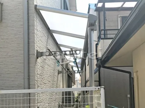 神戸市垂水区 エクステリア工事 雨除け屋根 YKKAP ヴェクターテラス屋根(ベクター) 1階用 F型フラット屋根