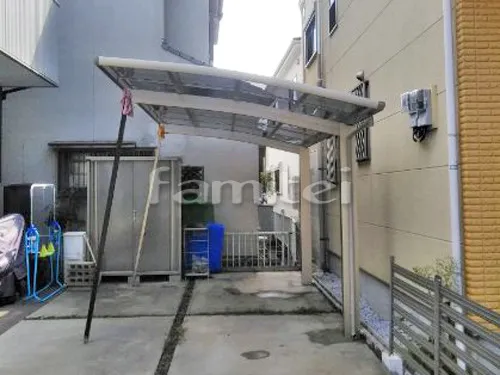 堺市中区 エクステリア工事 カーポート プライスポート 1台用(単棟) R型アール屋根