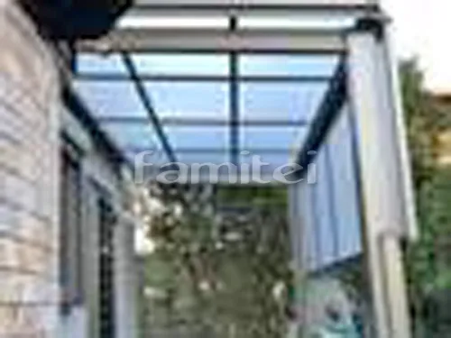 神戸市北区 庭工事 雨除け屋根 LIXILリクシル 独立式フーゴFテラス 1階用 F型フラット屋根 目隠しパネル(側面 サイド)