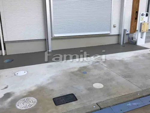 摂津市 リフォーム部分工事 駐車場ガレージ床 土間コンクリート延長