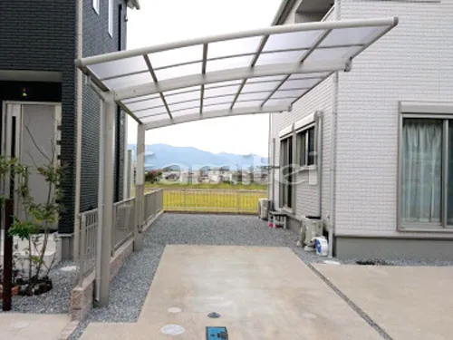 守山市 エクステリア工事 カーポート YKKAP レイナポートグラン 1台用(単棟) R型アール屋根