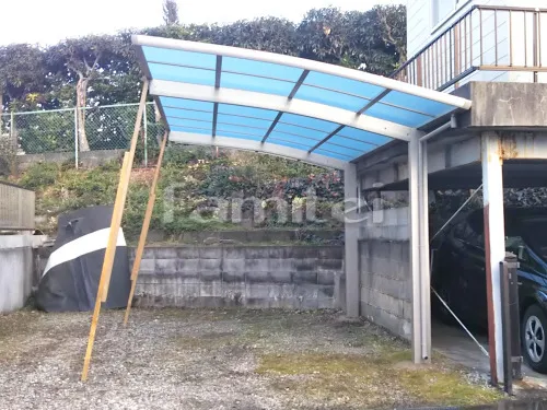 三木市 エクステリア工事 カーポート YKKAP レイナポートグラン 1台用(単棟) R型アール屋根