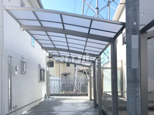 野洲市 新築ベーシック オープン外構 門柱 カーポート フェンス サンルーム