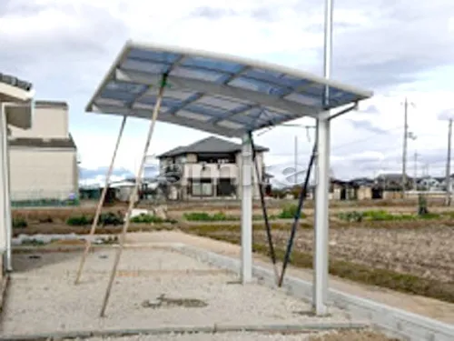 草津市 リフォーム部分工事 カーポート YKKAP レイナポートグラン 1台用(単棟) R型アール屋根