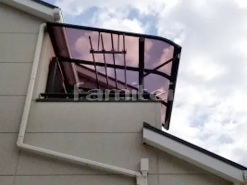 貝塚市 営繕工事 ベランダ屋根 レギュラーテラス屋根 2階用 R型アール屋根 物干し 既存テラス撤去