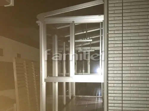 神戸市須磨区 エクステリア工事 ガーデンルーム YKKAP サンフィール3 F型フラット屋根 テラス囲い サンルーム