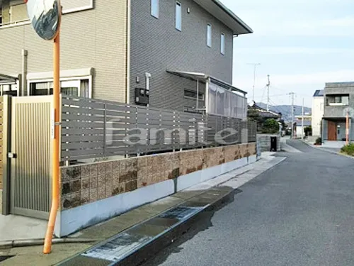 和歌山市 エクステリア工事 目隠しフェンス塀 LIXILリクシル セレビューR3型