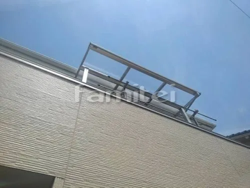 加古川市 エクステリア工事 ベランダ屋根 フラットテラス屋根 2階用 F型
