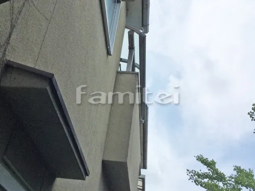 天理市 エクステリア工事 ベランダ屋根 レギュラーテラス屋根 2階用 R型アール屋根 物干し