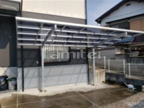 川西市 エクステリア工事 カーポート YKKAP レイナポートグラン 1台用(単棟) R型アール屋根