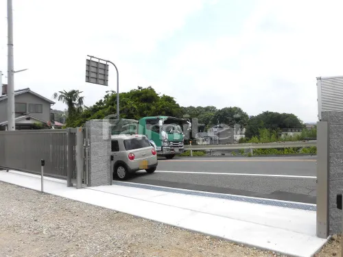 神戸市西区 リフォーム外構工事 電動ゲート 四国化成 スケータラインNA1型