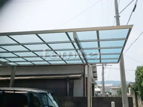 和歌山市 リフォーム部分工事 カーポート屋根材張り替え 犬走り バラス砕石 防草シート加工