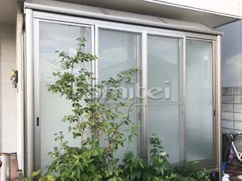 加古川市 エクステリア工事 ガーデンルーム レギュラーサンルーム R型アール屋根 網戸取付