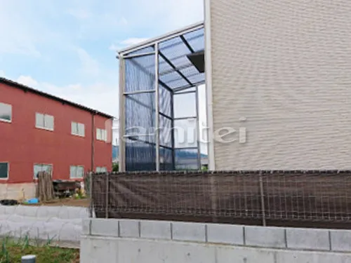 桜井市 リフォーム部分工事 多目的収納スペース YKKAP ストックヤード2 1階用 波板テラス屋根