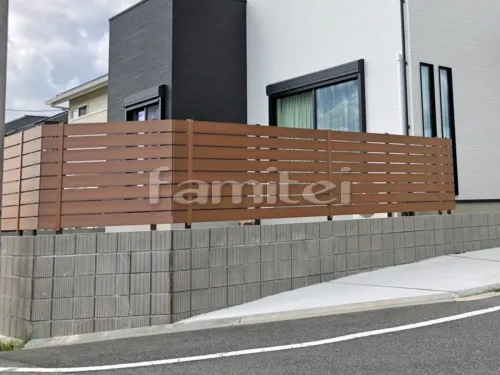 木津川市 新築シンプル オープン外構 門柱 角柱 カーポート 土間コンクリート フェンス