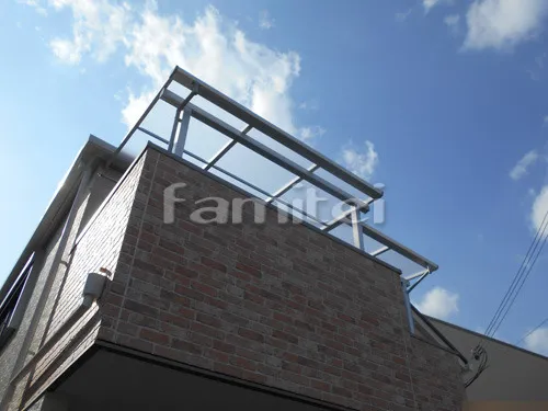 神戸市灘区 エクステリア工事 ベランダ屋根 YKKAP ソラリアテラス屋根 2階用 F型フラット屋根