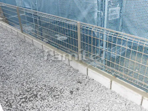 堺市西区 リフォーム部分工事 境界フェンス塀 メッシュフェンス LIXILリクシル ハイグリッドフェンスUF8型