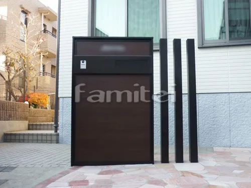 豊中市 リフォームベーシック オープン外構 機能門柱 玄関アプローチ床 床石貼り　カーポート