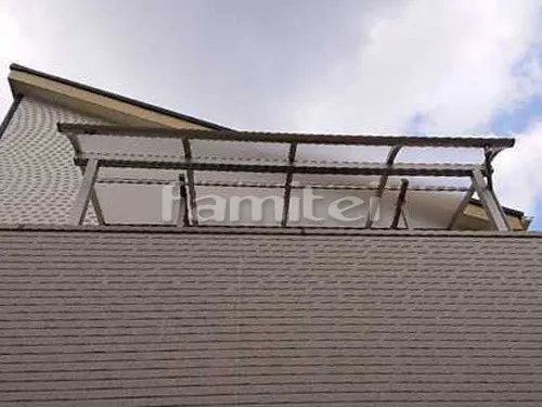 神戸市北区 エクステリア工事 カーポート YKKAP レイナポートグラン 1台ベランダ屋根 ソラリアテラス屋根