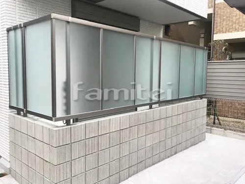 明石市 新築シンプル オープン外構 門柱 目隠しフェンス アプローチ