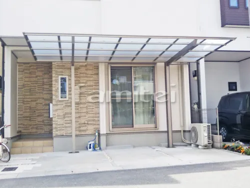 京都市 エクステリア工事 カーポート LIXILリクシル ネスカF 1台用(単棟) F型フラット屋根
