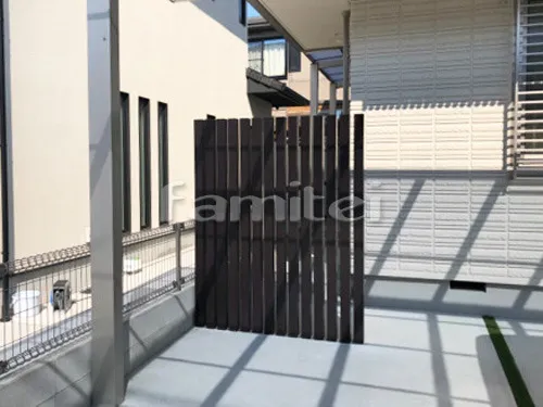 和歌山市 新築シンプル オープン外構 目隠しフェンス