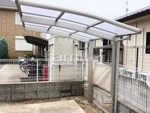 堺市 エクステリア工事 カーポート YKKAP レイナポートグラン 1台用(単棟) R型アール屋根