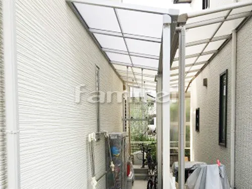 和歌山市 雨除け屋根 LIXILリクシル スピーネ 1階用 F型フラット屋根お庭の手摺り(手すり) LIXILリクシルデザイナーズレール