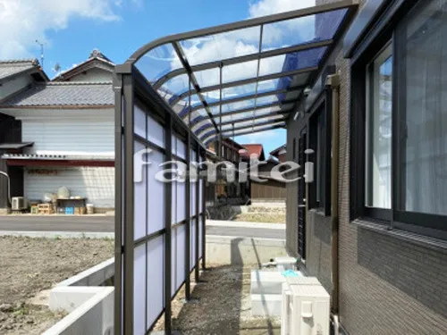 愛荘町 ストックヤード LIXILリクシル スピーネ　オープンタイプ 1階用 F型フラット屋根 多目的収納スペース 積雪50cm対応 物干し