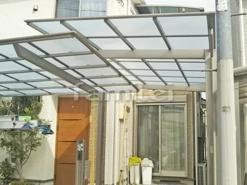 大阪市 エクステリア工事 カーポート LIXILリクシル ネスカF 1台用(単棟) F型フラット屋根
