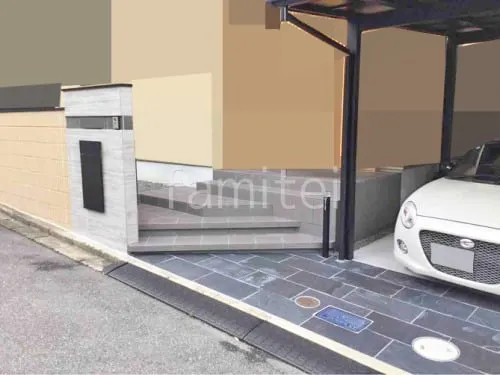 河内長野市 新築シンプル オープン外構