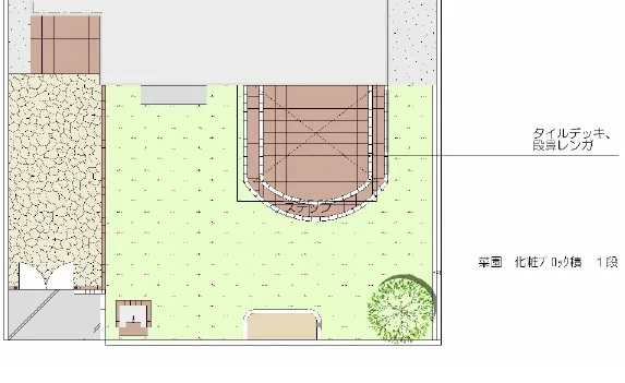 平面図　芝生別途