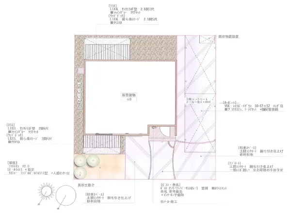 平面図　植栽施主支給