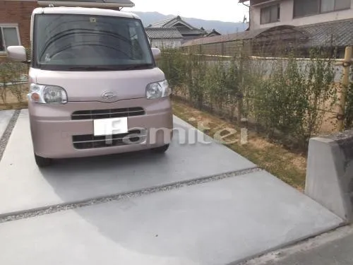 車庫土間コンクリート 目地バラス砕石