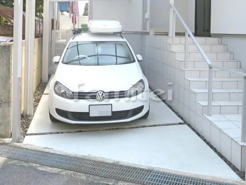 駐車場ガレージ床 土間コンクリート 砂利目地