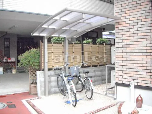 自転車バイク屋根 YKKAP レイナポートグランミニ 駐輪場屋根 サイクルポート R型アール屋根