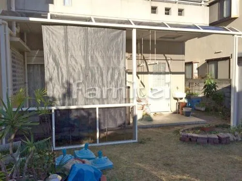 洗濯干し屋根 レギュラーテラス屋根 1階用 R型アール屋根 目隠しパネル(前面 正面) 物干し