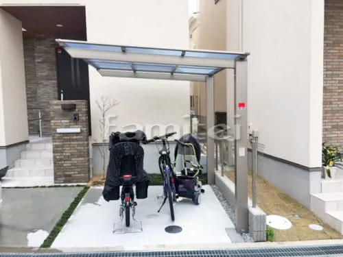 自転車バイク屋根 LIXILリクシル ネスカF 駐輪場屋根 サイクルポート F型フラット屋根