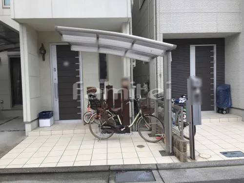 自転車バイク屋根 YKKAP レイナポートグランミニ 駐輪場屋根 サイクルポート R型アール屋根