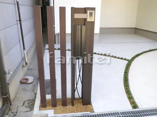 機能門柱 YKKAP ルシアスBW02型 木製調デザインアルミ角柱 プランパーツ 角材