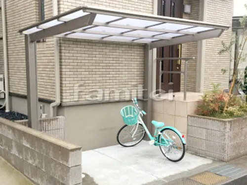 自転車バイク屋根 LIXILリクシル ネスカF F型フラット屋根 サイクルポート 駐輪場屋根