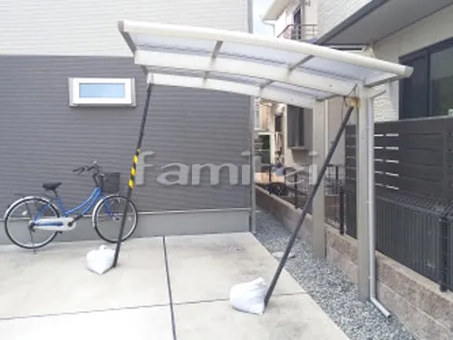 自転車バイク屋根 YKKAP レイナポートグランミニ R型アール屋根 駐輪場屋根 サイクルポート