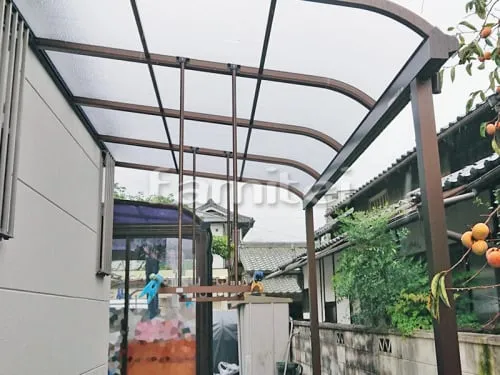 洗濯干し屋根 YKKAP ソラリアテラス屋根 1階用 R型アール屋根 物干し