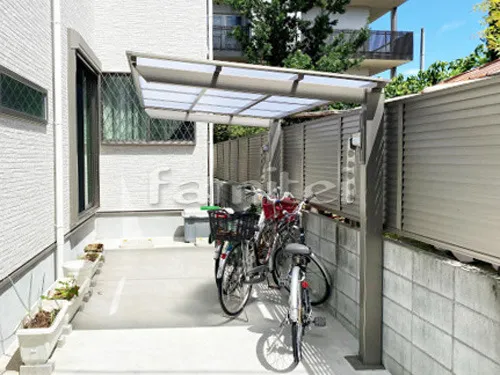 自転車バイク屋根 LIXILリクシル ネスカF 駐輪場屋根 サイクルポート F型フラット屋根