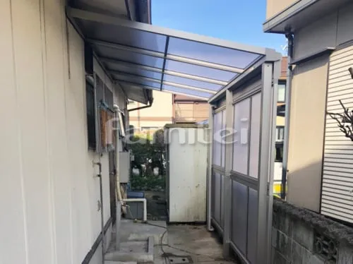 雨除け屋根 YKKAP ソラリアテラス屋根 1階用 F型フラット屋根 目隠しパネル2段(前面 正面) 隙間ふさぎ材