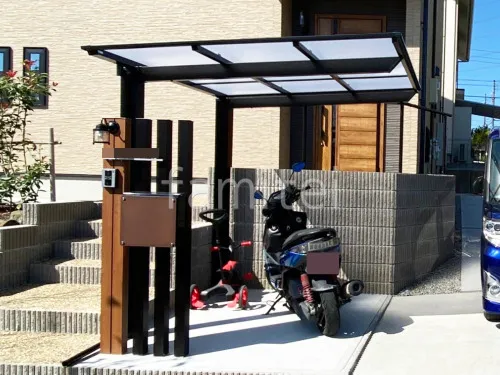 サイクルポート 自転車バイク屋根 LIXIL ネスカF ミニ フラット屋根