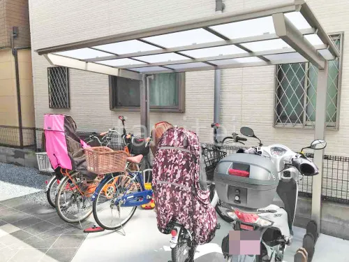 サイクルポート 自転車バイク屋根 LIXIL ネスカF ミニ フラット屋根