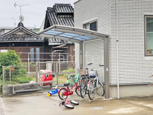 サイクルポート 自転車バイク屋根 LIXIL ネスカR ミニ アール屋根